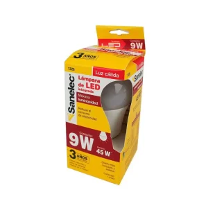 Foco led Sanelec luz cálida 9W