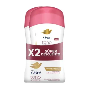 2 DESODORANTE DOVE BARRA TONO UNIFORME CALENDULA 45 GR MUJER