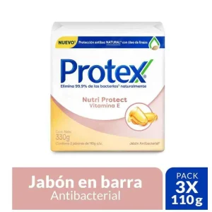 3 JABONES PROTEX VITAMINA E 110 GR
