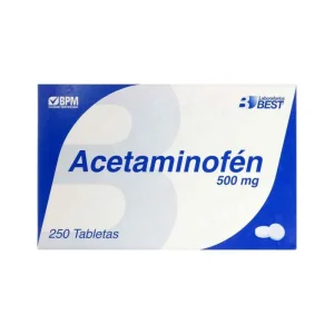 ACETAMINOFEN 500 MG 250 TABLETAS LAB.BEST