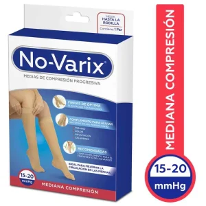 CALCETIN NO-VARIX TRA.NEGR.MUJ.15-20MMHG T.M