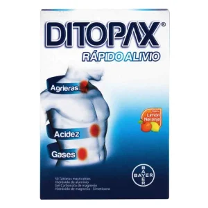 DITOPAX TABLETAS MASTICABLES SABOR LIMON-NARANJA