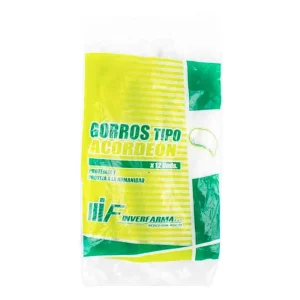 GORRO TIPO ACORDEÓN BLANCO X 12 UDS