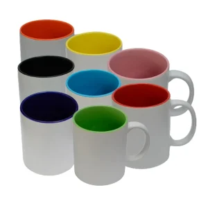 Taza 11oz blanca mate interno de color TLP 12 piezas