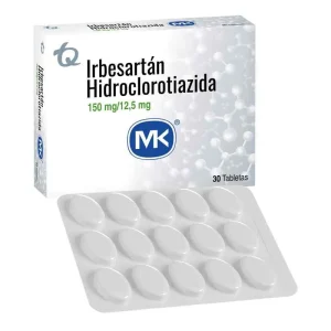 IRBESARTAN + HCL 150/12.5MG X 30 TABLETAS MK