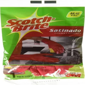 Guantes rojos de látex grandes, Scotch-Brite