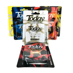 PRESERVATIVOS TODAY 3 UND PREPACK PG.15 LL.18 SURTIDOS