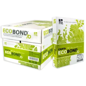 Papel Ecológico Ecobond Carta 70g 95 % Blanco | Caja con 5000 Hojas