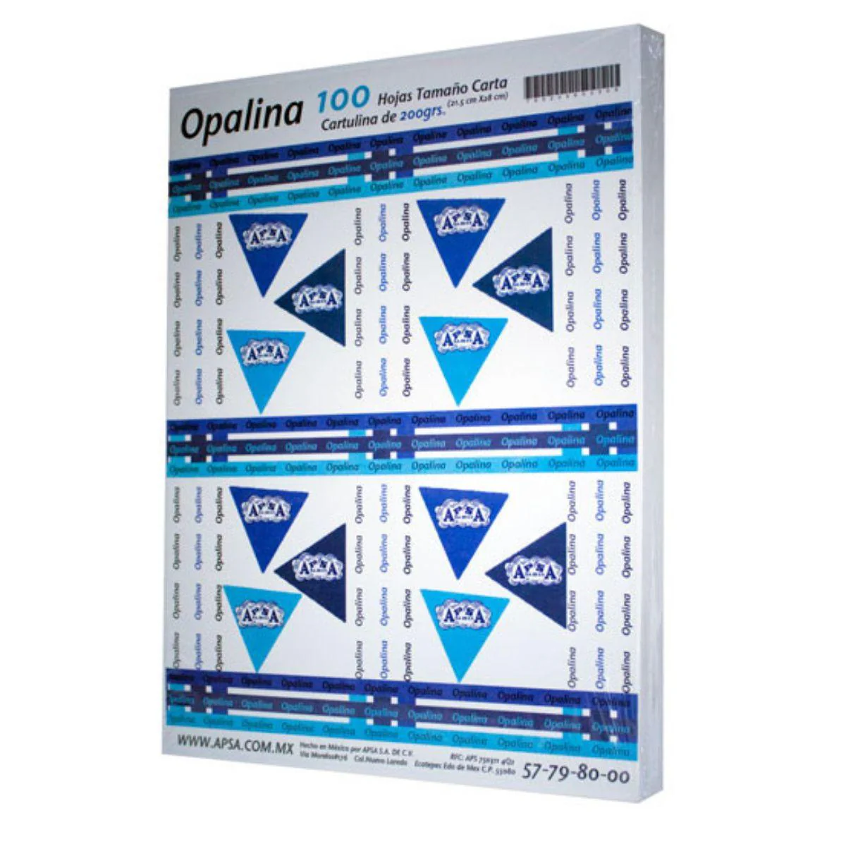 Papel Opalina 200g Tamaño Carta - 100 Hojas | Marca APSA