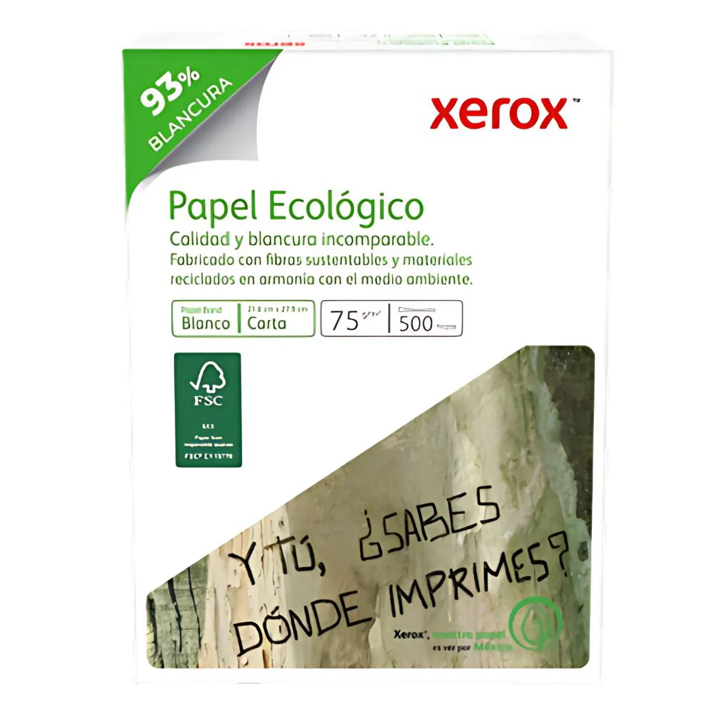 Papel Xerox Ecológico Tamaño Carta 500 Hojas | Colmenero.shop