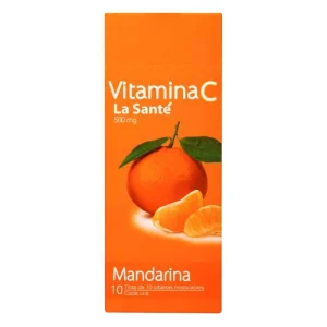 VITAMINA C 500 MG SABOR MANDARINA TABLETAS MASTICABLES LA SANTE