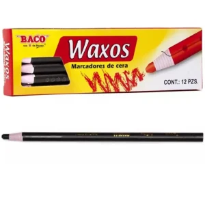 Marcador De Cera Waxos Baco, Suave Caja Con 12 Piezas C/U