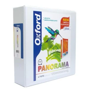 Carpeta Oxford Panorámica 3" Blanca | Herraje O/D