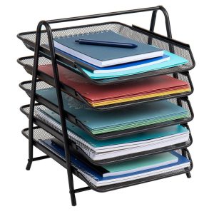 Charola Organizadora Nextep 5 Niveles | Malla Metálica, Oficio, Negra