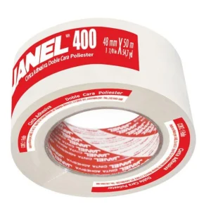 Cinta Janel Doble Capa Poliéster 400 | 48mm x 50m | Uso Industrial