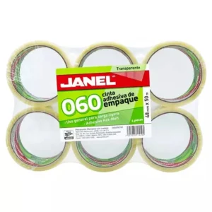 Cinta Empaque Transparente Janel 48X50 C/6 Pz 060