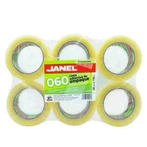 Cinta Transparente Janel Línea 060 | 48mm x 150m, Blíster 6 Pzas