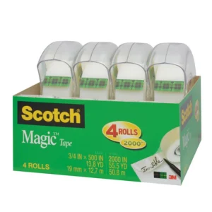 Cinta Mágica Scotch 810 con Despachador | 4 Rollos 19mm x 12.7m