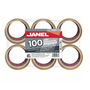 Cinta de Empaque Canela Janel 48X50 c/6 pz