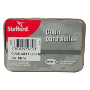 Cojín para Sello Stafford | Almohadilla sin Tinta con Estuche Metálico