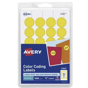 Etiquetas Redondas Removibles Avery 1.9 cm | Colores Surtidos