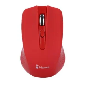 Mouse Nextep Inalámbrico Usb Color Rojo 1600 Dpi Baterías Incluidas