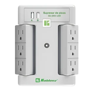 Multicontacto Koblenz SS-2000 USB | 2000J, 6 Contactos Giratorios