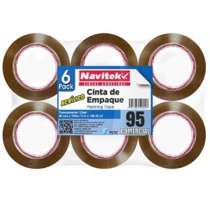Cinta Empaque Canela Navitek Mod.95 48 mm X 150 M  C/ 6 Pzas