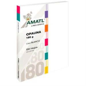 Papel Opalina Pochteca Amatl 180 gr | Carta Blanco (100 Hojas)
