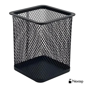 Porta Lápices Nextep Cuadrado | Malla Metálica | 8x8x9.7cm NE-158F